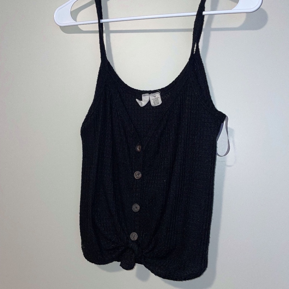 Button Down tied tank top